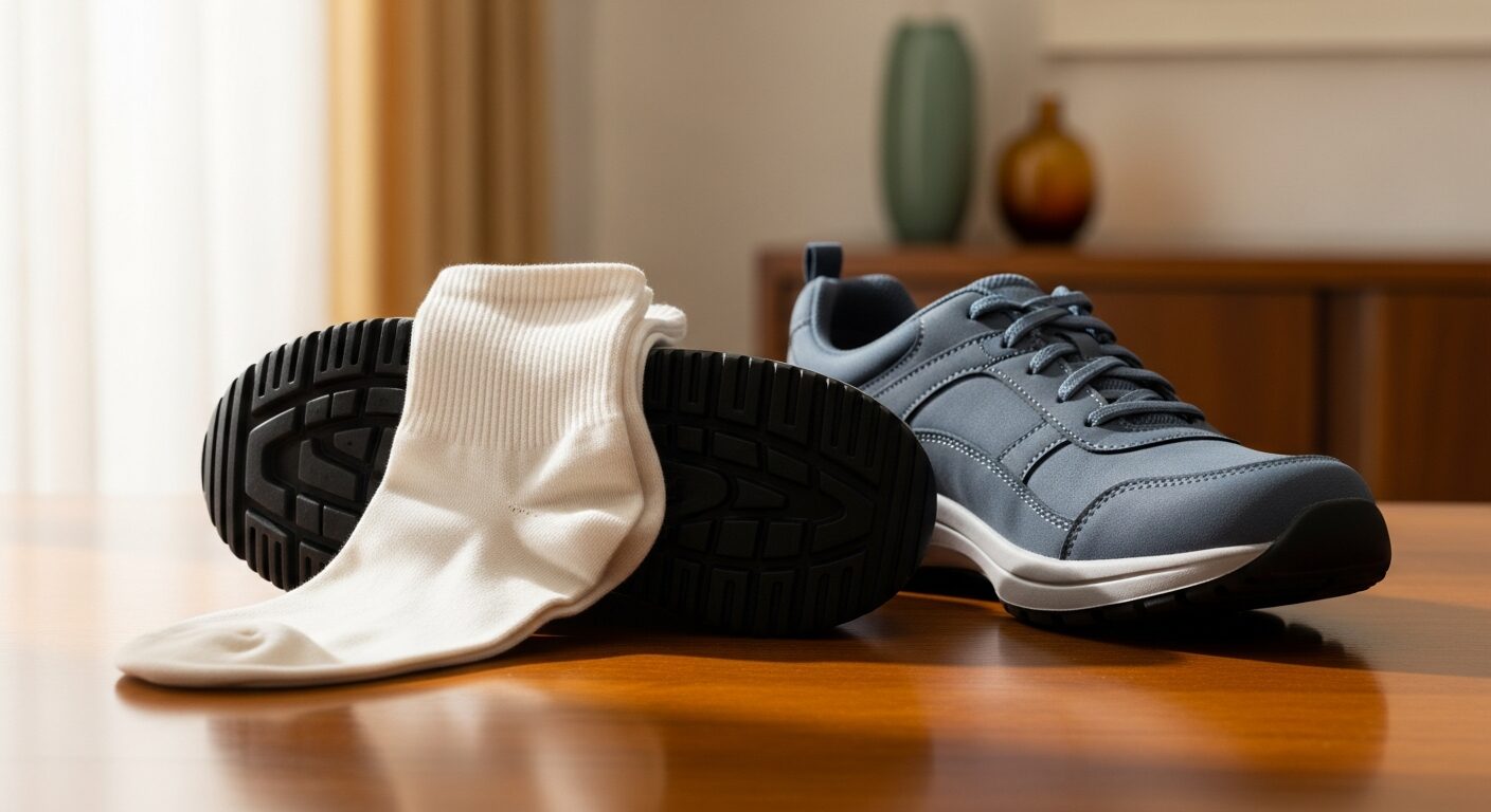 Comfortable, well-fitted shoes suited for diabetic foot care